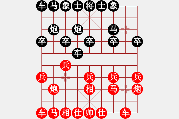 象棋棋譜圖片：煙臺(tái)路邊棋(6段)-負(fù)-寧河愛(ài)好者(6段) - 步數(shù)：10 