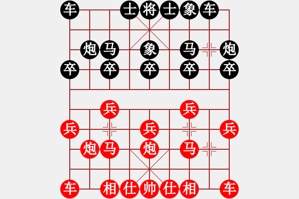 象棋棋谱图片：李锦欢 先和 谢景波 - 步数：10 