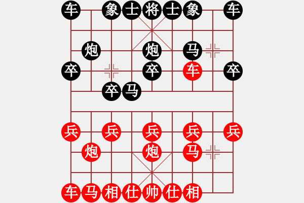 象棋棋譜圖片：順炮直車(chē)對(duì)屏風(fēng)馬開(kāi)局陷阱 - 步數(shù)：10 