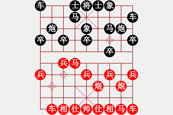 象棋棋譜圖片：過宮炮對轉(zhuǎn)角馬：11步意外勝局 - 步數(shù)：10 