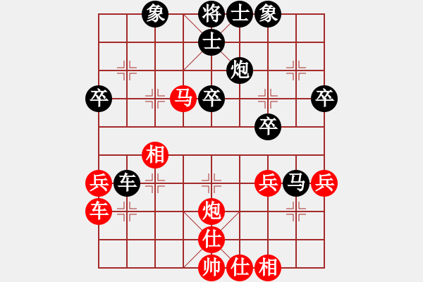 象棋棋譜圖片：ttrytt[紅] -VS-行者必達(dá) [黑]【對(duì)中炮盤(pán)頭馬】 - 步數(shù)：40 