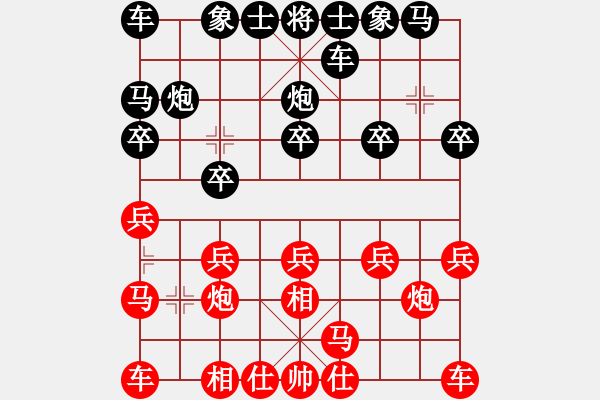 象棋棋谱图片：第二届邦恒杯第六轮第1台：北京王天一 先胜 四川杨辉 - 步数：10 