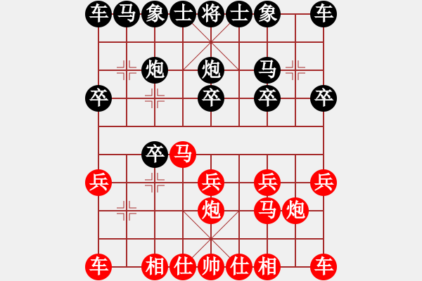 象棋棋譜圖片：仙人指路轉(zhuǎn)斗列炮（黑勝） - 步數(shù)：10 