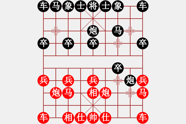 象棋棋譜圖片：仕角炮對(duì)進(jìn)７卒硚房集團(tuán) 李望祥 勝 武鋼 余寧 - 步數(shù)：10 