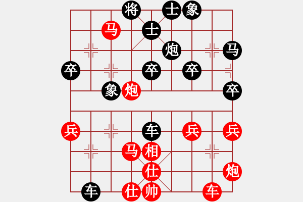 象棋棋譜圖片：時(shí)間輸棋優(yōu)勢(shì)不精明 - 步數(shù)：40 