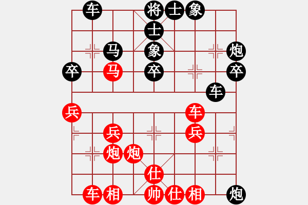 象棋棋譜圖片：中跑邊馬對(duì)屏風(fēng)馬 寒劍無(wú)鋒 負(fù) nzbdwmsunc - 步數(shù)：40 