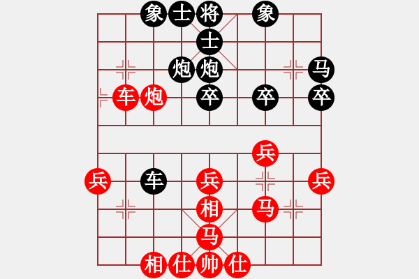 象棋棋譜圖片：gaodibufen(2段)-和-鴻雪散人(1段) - 步數(shù)：30 