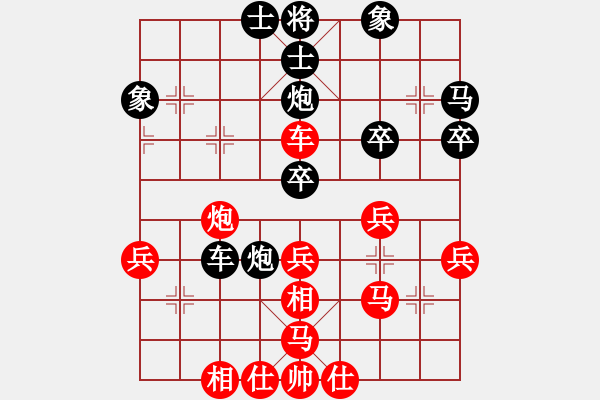 象棋棋譜圖片：gaodibufen(2段)-和-鴻雪散人(1段) - 步數(shù)：36 