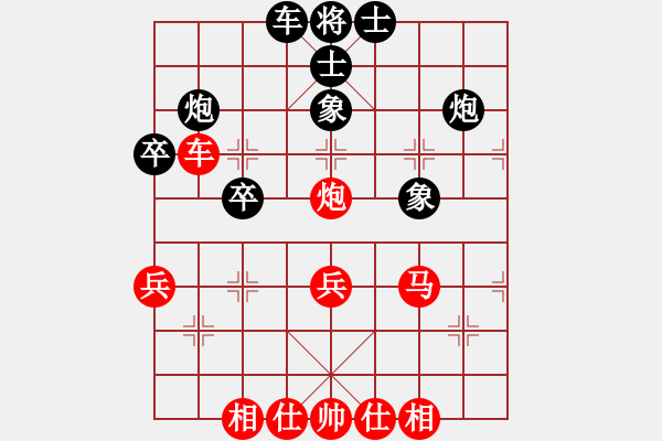 象棋棋譜圖片：弈林先鋒[紅] -VS- 元元[黑] - 步數(shù)：40 