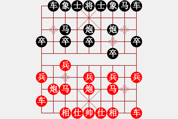 象棋棋譜圖片：列炮 - 步數(shù)：10 