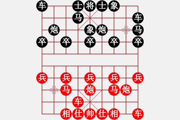 象棋棋谱图片：横才俊儒[红] -VS- 金刚[黑] - 步数：10 