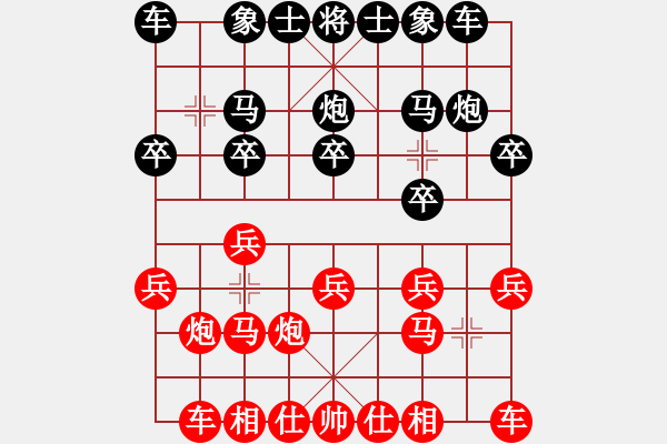 象棋棋譜圖片：西白虎(月將)-負-大牛第二(4段) - 步數：10 