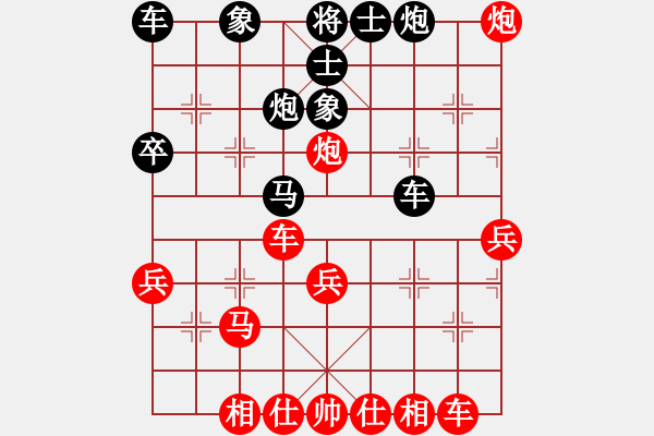 象棋棋譜圖片：哥弟[紅] -VS- 醉棋渡河[黑] - 步數(shù)：40 