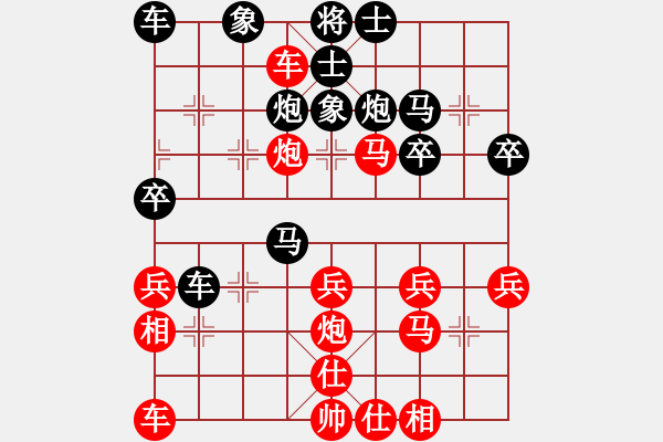 象棋棋譜圖片：順跑橫車破直車用炮局3 - 步數(shù)：0 