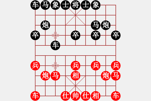 象棋棋谱图片：苏筱芮 先和 朱伟频 - 步数：10 