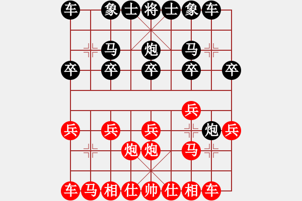 象棋棋谱图片：河北 申鹏 和 上海 万春林 - 步数：10 