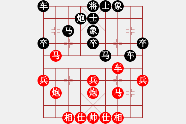 象棋棋譜圖片：2013大師網(wǎng)網(wǎng)名爭(zhēng)霸賽第2輪：百花齊放 先負(fù) 鐵將-弈海無涯 - 步數(shù)：30 