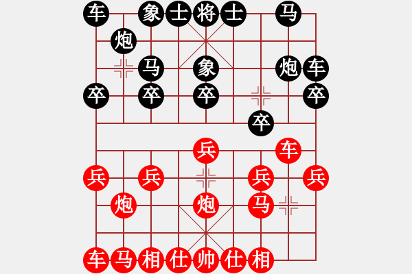 象棋棋譜圖片：鴛鴦炮：上馬落下風(fēng) 砍炮全斷送 - 步數(shù)：10 