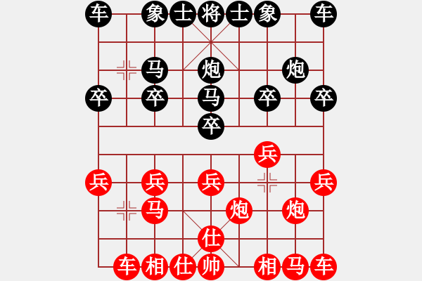 象棋棋譜圖片：過宮炮先負(fù)劉華明 - 步數(shù)：10 