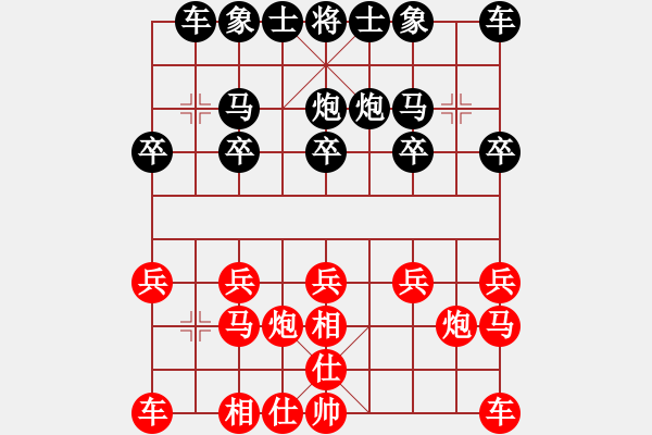 象棋棋譜圖片：強(qiáng)汏洎己[312336893] -VS- 橫才俊儒[黑] - 步數(shù)：10 