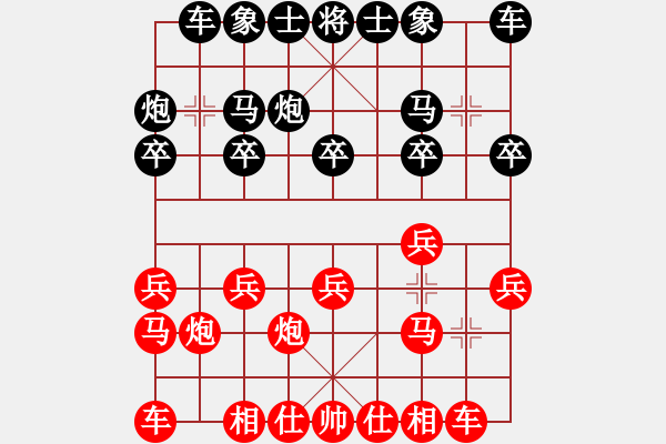 象棋棋譜圖片：韓竹王中王(日帥)-和-寒瘋子(9段) - 步數(shù)：10 