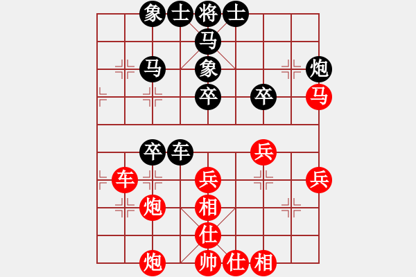 象棋棋譜圖片：楚漢天下(8級)-勝-小小小飛刀(1段) - 步數(shù)：40 