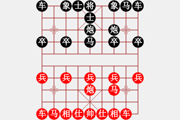 象棋棋譜圖片：鬼的英魂(1段)-勝-百戰(zhàn)雄獅(9段) - 步數(shù)：10 