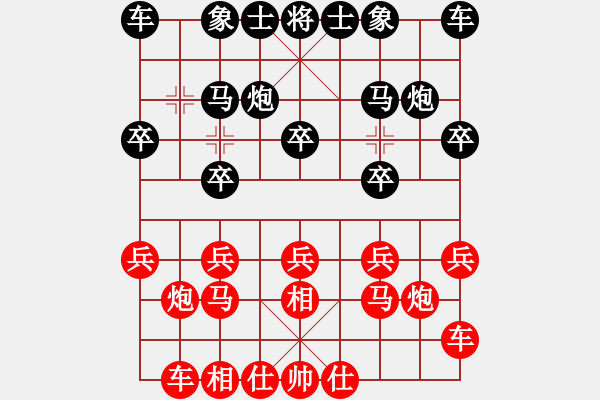 象棋棋譜圖片：2006年弈天迪瀾杯聯(lián)賽第七輪：無(wú)上北斗(4r)-和-快樂(lè)觀戰(zhàn)壹(3級(jí)) - 步數(shù)：10 