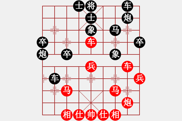 象棋棋譜圖片：丹江美猴王(8段)-負(fù)-qxjlzjlzzl(4段) - 步數(shù)：40 