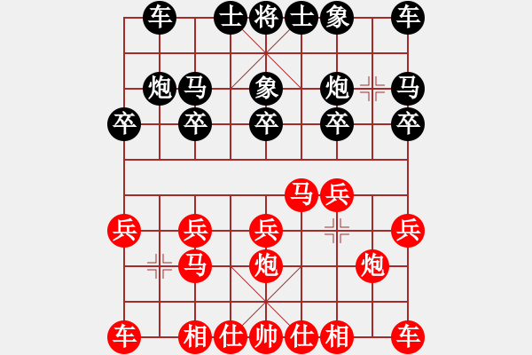 象棋棋譜圖片：進(jìn)兵對(duì)卒底炮 nzbdwmaa 勝 彬彬 - 步數(shù)：10 