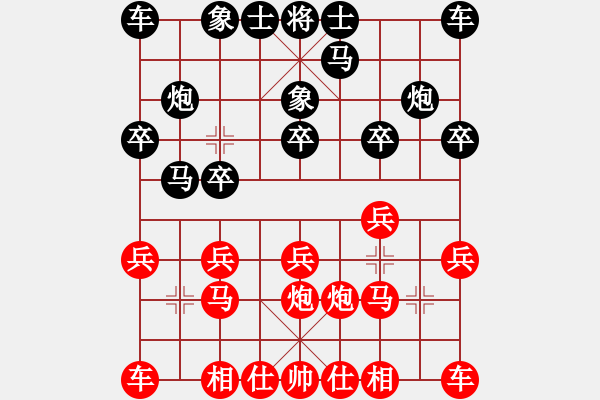 象棋棋谱图片：宁夏 刘明 和 湖北 汪洋 - 步数：10 