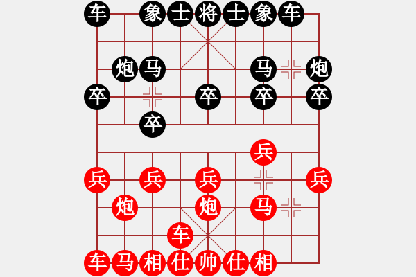 象棋棋谱图片：梁瑋軒　先和　卢治踺 - 步数：10 