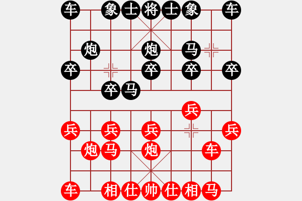 象棋棋譜圖片：1591局 A00--小蟲引擎23層 紅先勝 天天AI選手 - 步數(shù)：10 