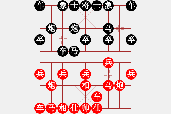 象棋棋谱图片：瑞安 何文哲 和 贵州 陈柳刚 - 步数：10 