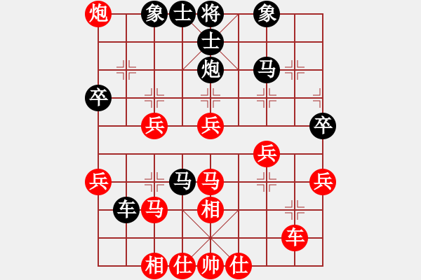 象棋棋譜圖片：032.五八炮進三兵對反宮馬進3卒（74趙、胡胡） - 步數(shù)：50 