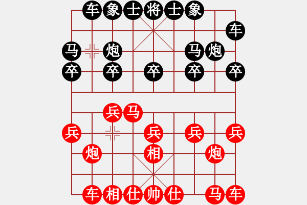 象棋棋譜圖片：飛天-6968紅負(fù)葬心【仙人指路飛相對(duì)卒底炮】 - 步數(shù)：10 