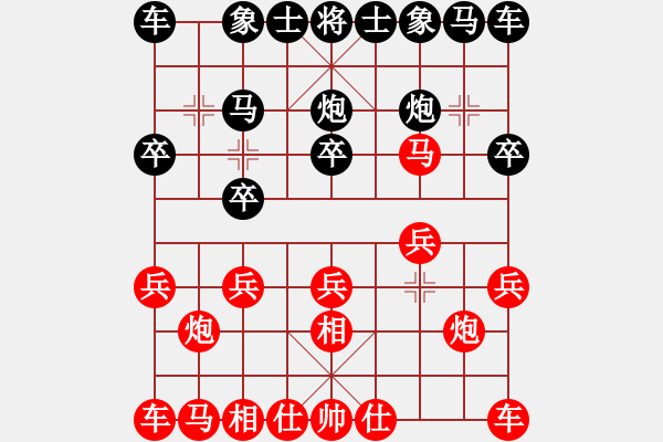 象棋棋譜圖片：飛相對(duì)黑挺3卒3路炮（旋風(fēng)V7.0拆棋）和棋 - 步數(shù)：10 