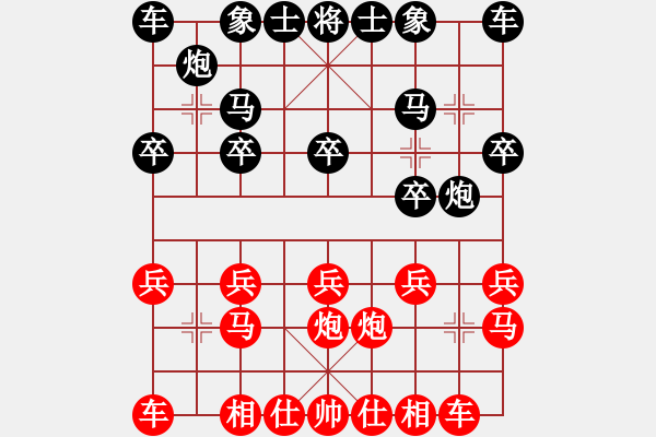 象棋棋谱图片：刘昕（业8-2）先和牛轭湾（业8-2）.pgn - 步数：10 