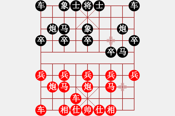 象棋棋譜圖片：橫才俊儒[292832991] -VS- 誠心如意[1254136833] - 步數(shù)：10 