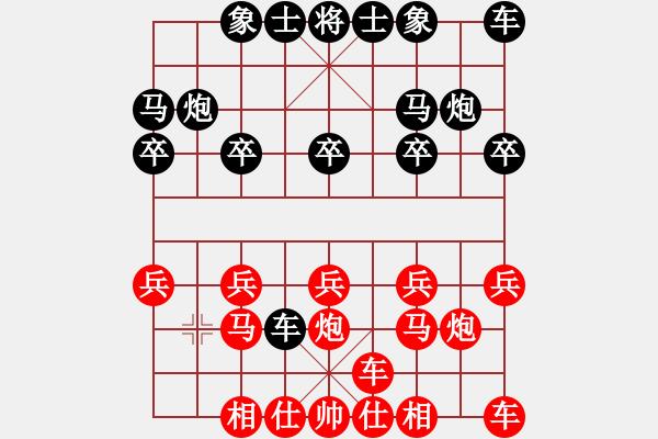 象棋棋譜圖片：橫才俊儒[紅] -VS- 浪游的心[黑] - 步數：10 