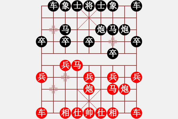 象棋棋譜圖片：黃河(1段)-負-宇宙棋學(xué)(3段)起馬互進七兵局 - 步數(shù)：10 