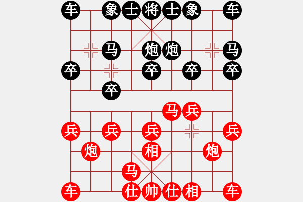 象棋棋譜圖片：和氣生財[1457623752] -VS- 手工畫[3332754821] - 步數(shù)：10 