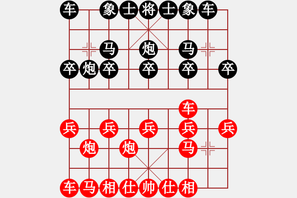 象棋棋譜圖片：醉棋渡河[紅] -VS- 江西萍鄉(xiāng)開(kāi)心貨運(yùn)[黑] - 步數(shù)：10 