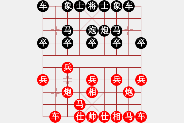 象棋棋譜圖片：352局 A25- 飛相進三兵對右士角炮-周瑜(2300) 先負 小蟲 名手引擎23層(2625) - 步數(shù)：10 