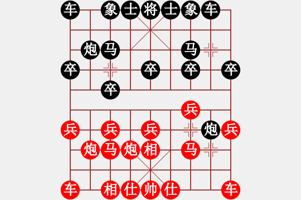 象棋棋譜圖片：bbboy002(7級(jí))-勝-能贏我嗎(9級(jí)) - 步數(shù)：10 