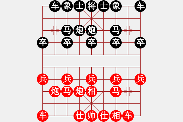 象棋棋譜圖片：中財首輪：過宮炮對左中炮 - 步數(shù)：10 