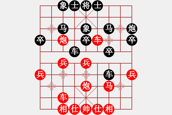 象棋棋譜圖片：2006年弈天迪瀾杯聯(lián)賽第八輪：聽雨軒冷情(2段)-勝-劍之名(月將) - 步數(shù)：30 