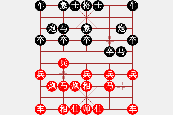 象棋棋譜圖片：仙人指路（紅過宮炮）紅勝 - 步數(shù)：10 