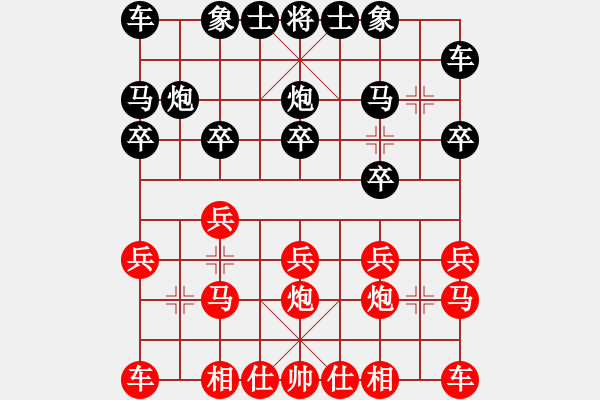 象棋棋谱图片：李成蹊先胜徐良进 2008年12月20号 - 步数：10 