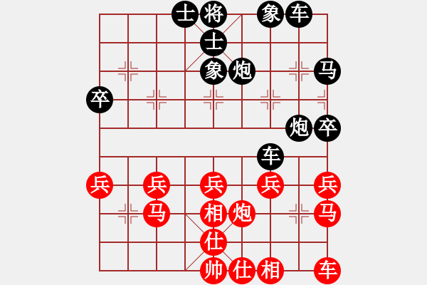 象棋棋譜圖片：完美的起點[913633430] -VS- 橫才俊儒[292832991] - 步數(shù)：30 